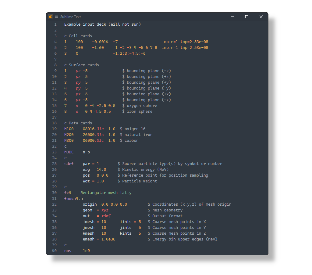 MCNP Packages Package Control