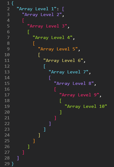 Monokai Neue, nested arrays