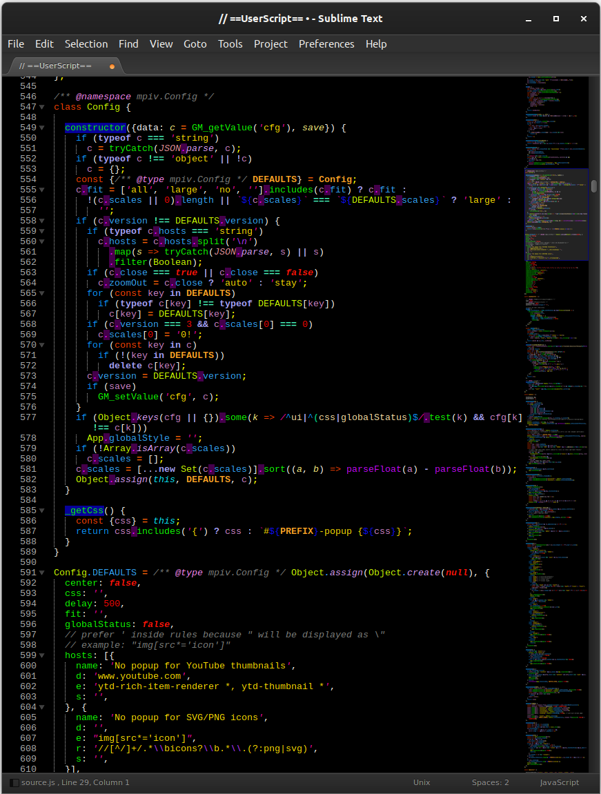 Javascript with Neon Color Scheme