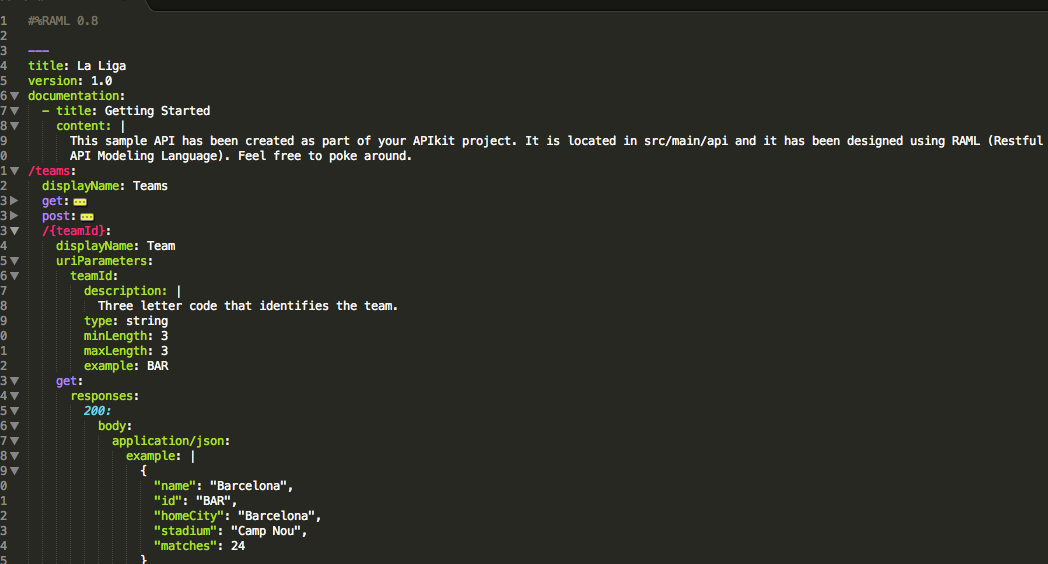 File examples. Raml. Raml API примеры. Highlights init.