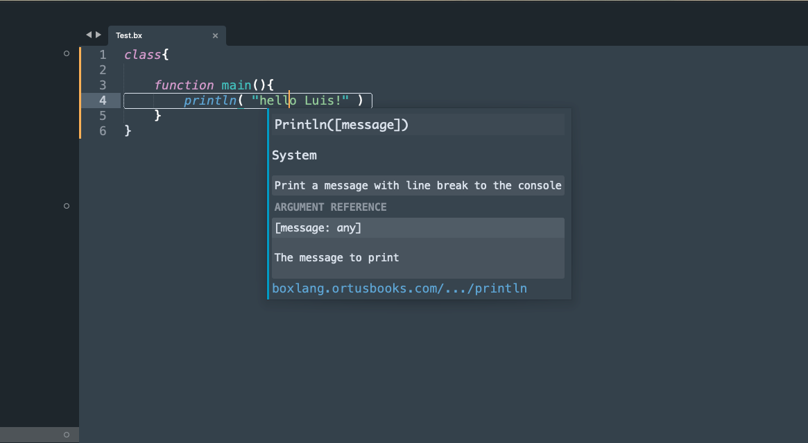 Inline BoxLang function documentation in Sublime Text