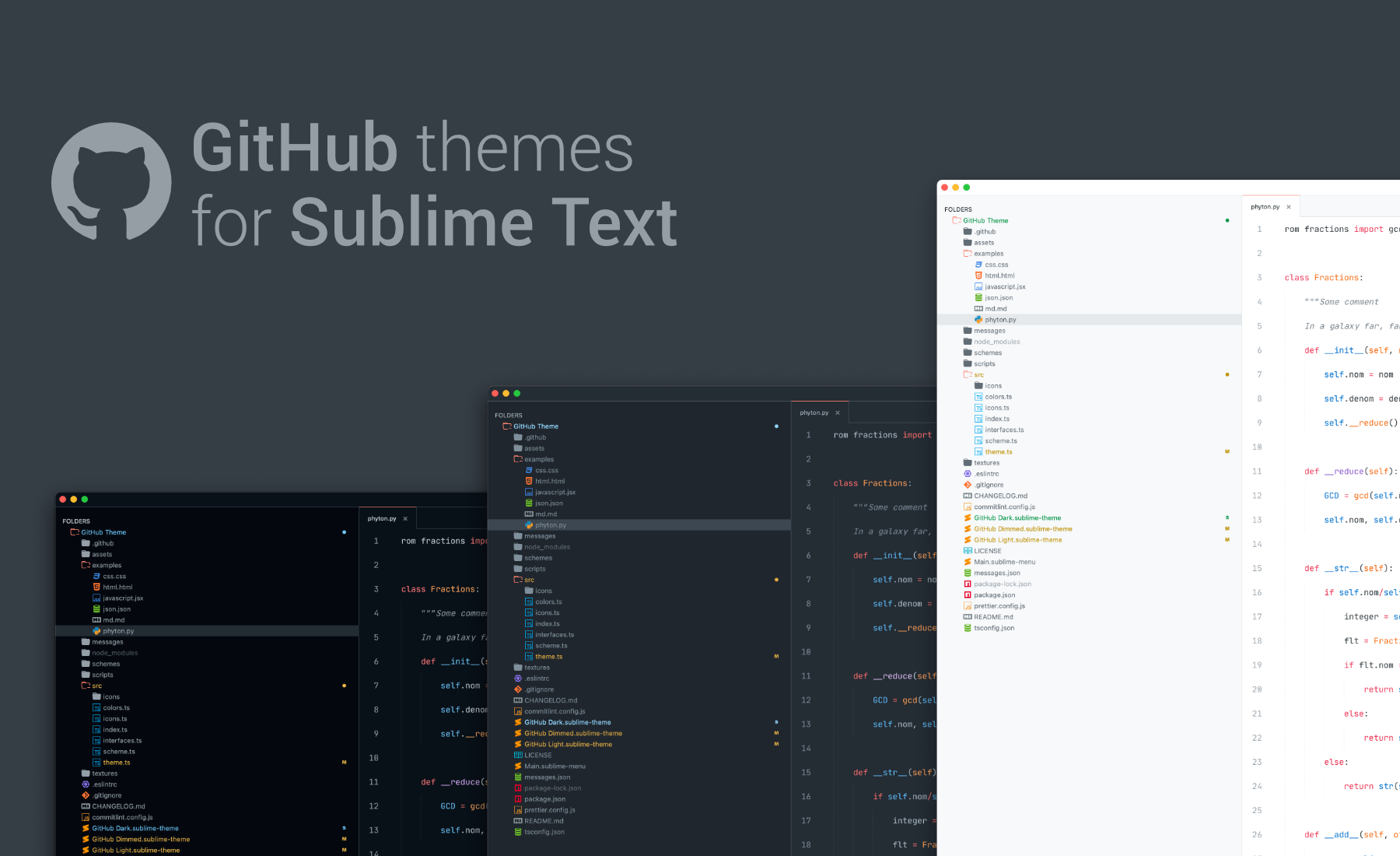 GitHub Sublime Text theme