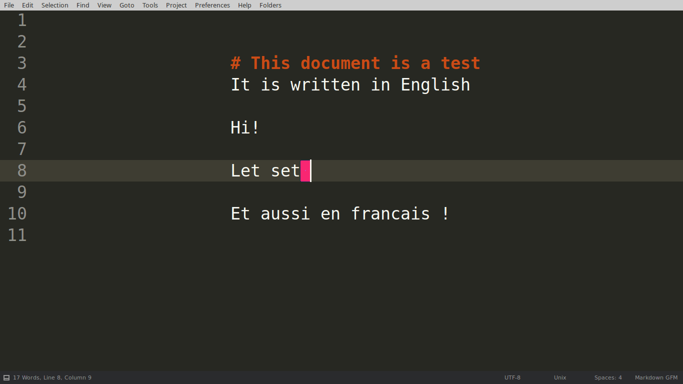 demo of Sublime Text 3 'SwitchDictionary' plugin (gif)
