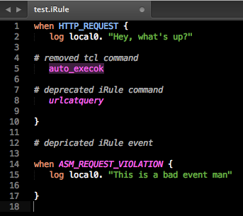 Deprecated commands