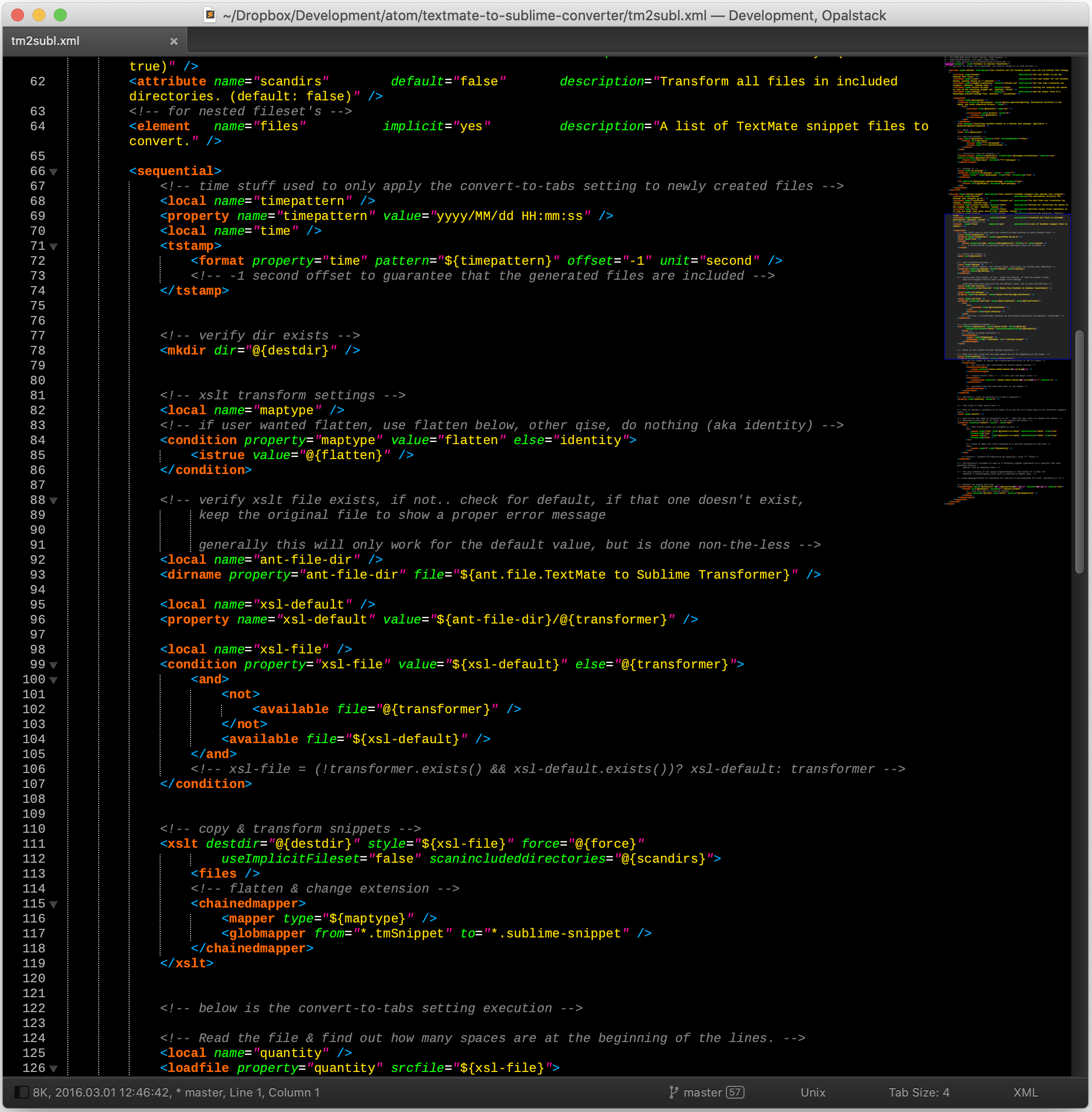 XML with Neon Color Scheme