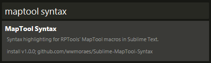MapTool Syntax Package
