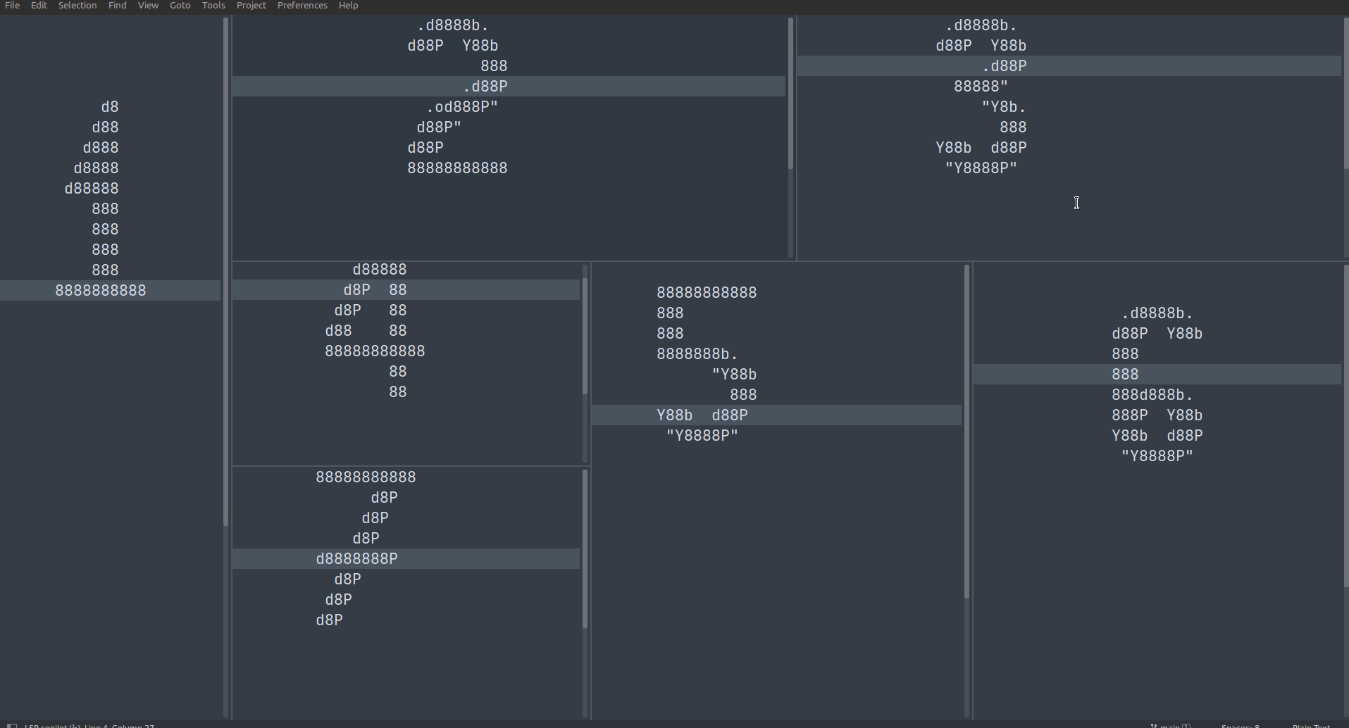 Directional mode 7-pane demo