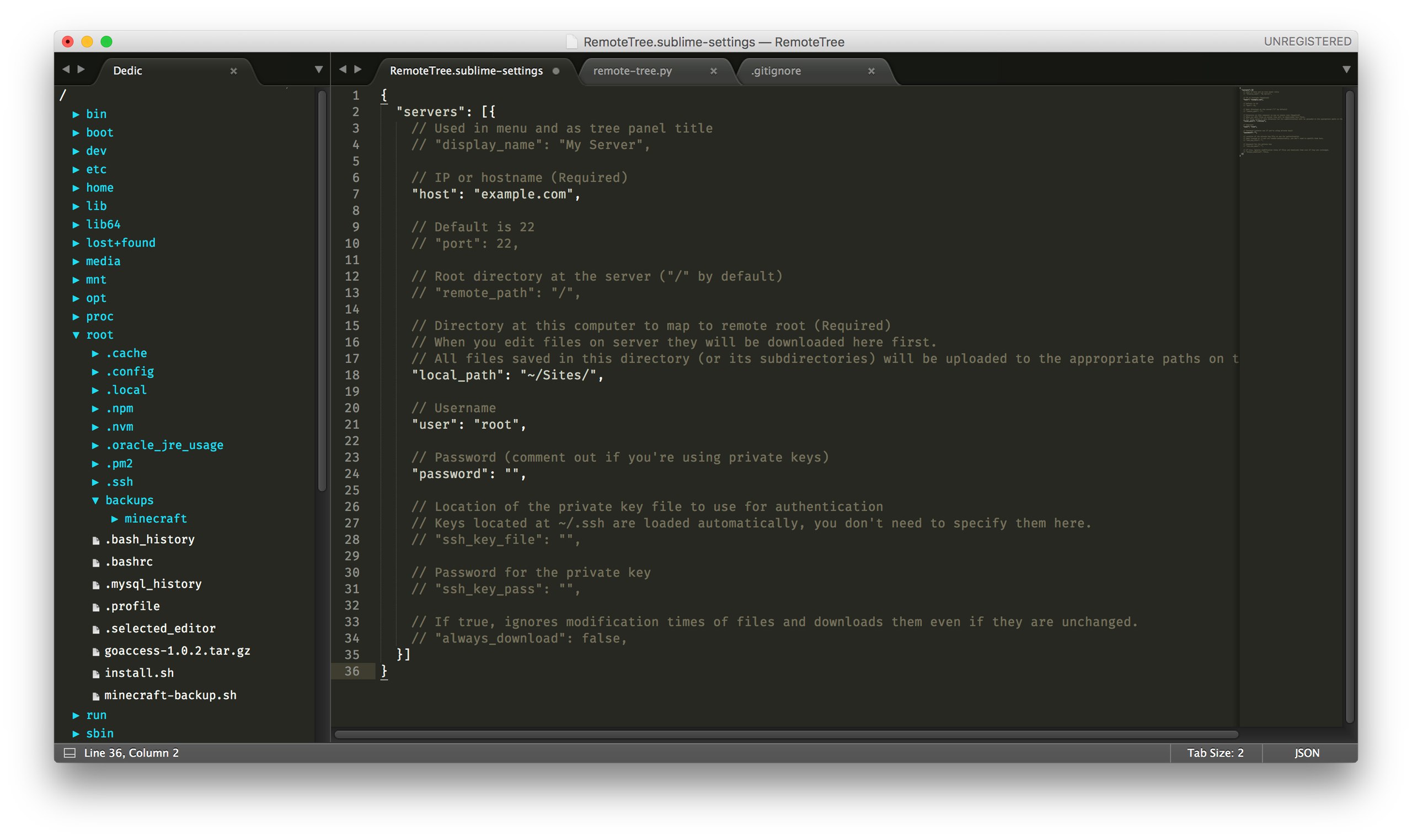 sublime text 3 transmit 5 open files in tabs