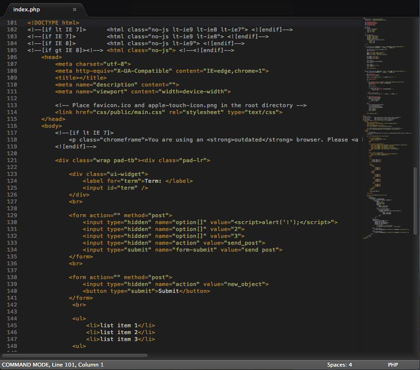 HTML - Lifted Dark - Color Scheme