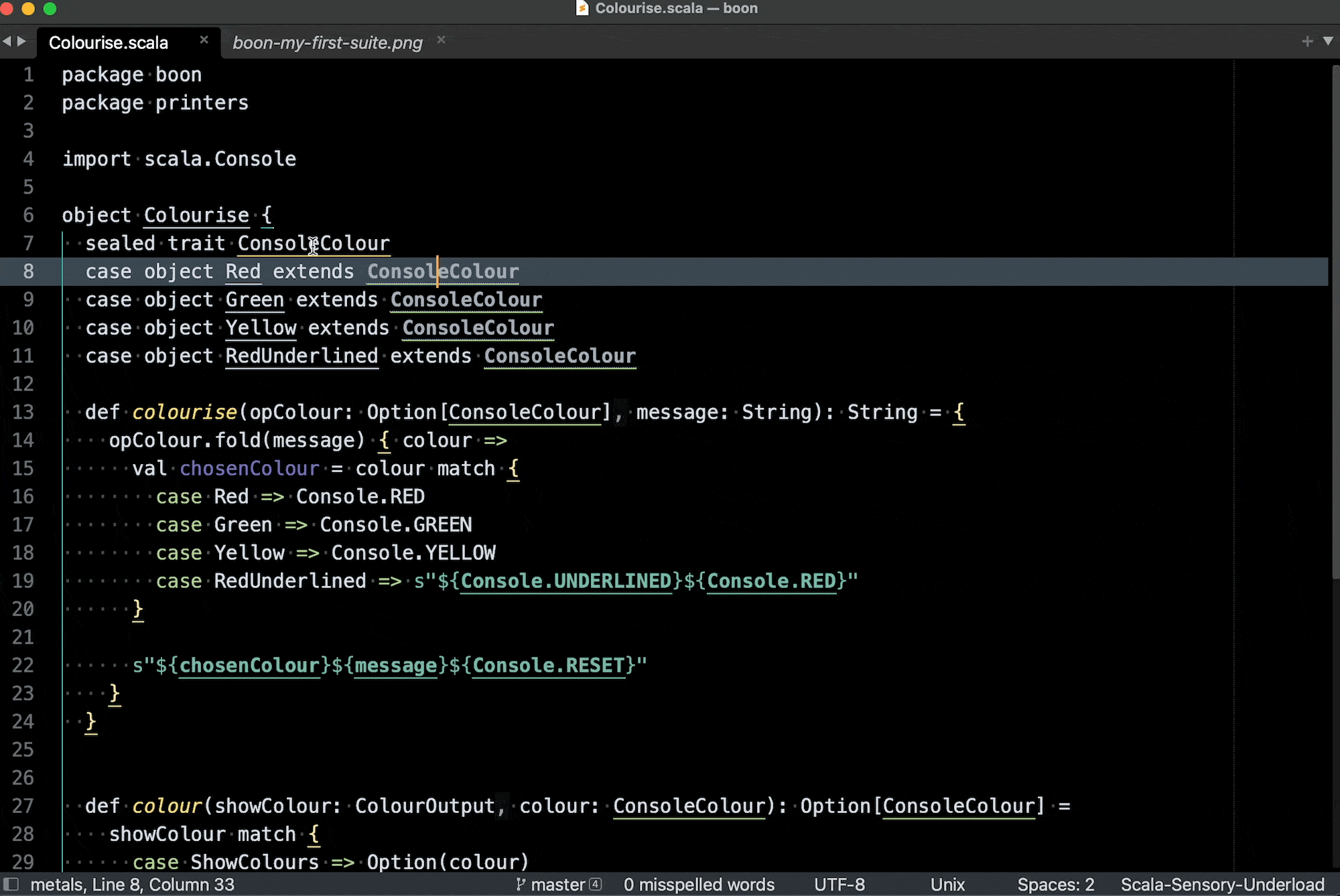 Using a custom test template