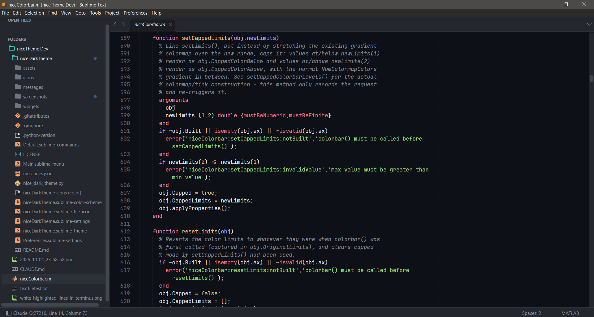 niceDarkTheme without a terminal