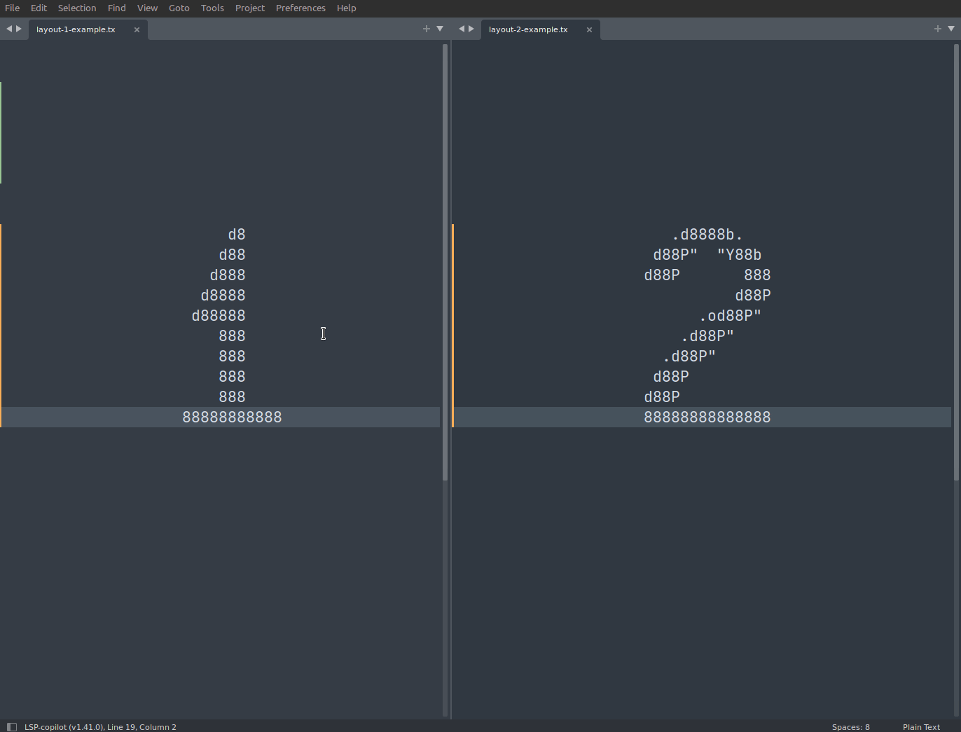 Growth mode two-column demo