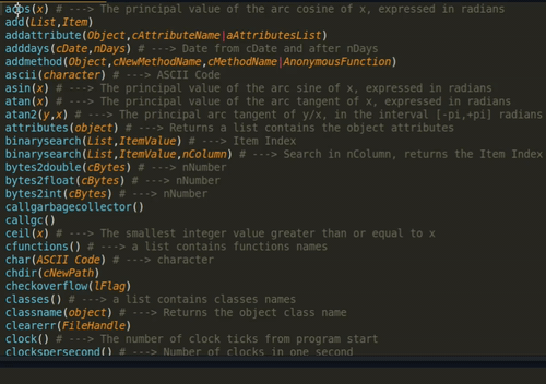 Interactive tooltips showing Ring documentation
